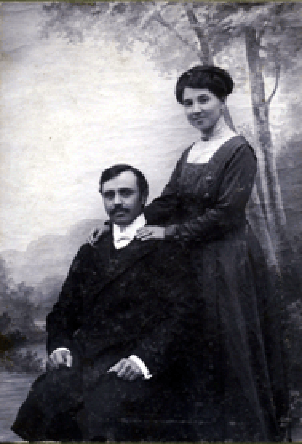 Uzeyir Hajibeyov and his wife