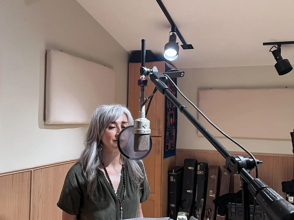 Parisa Vaaleh recording at 25th Street Recording