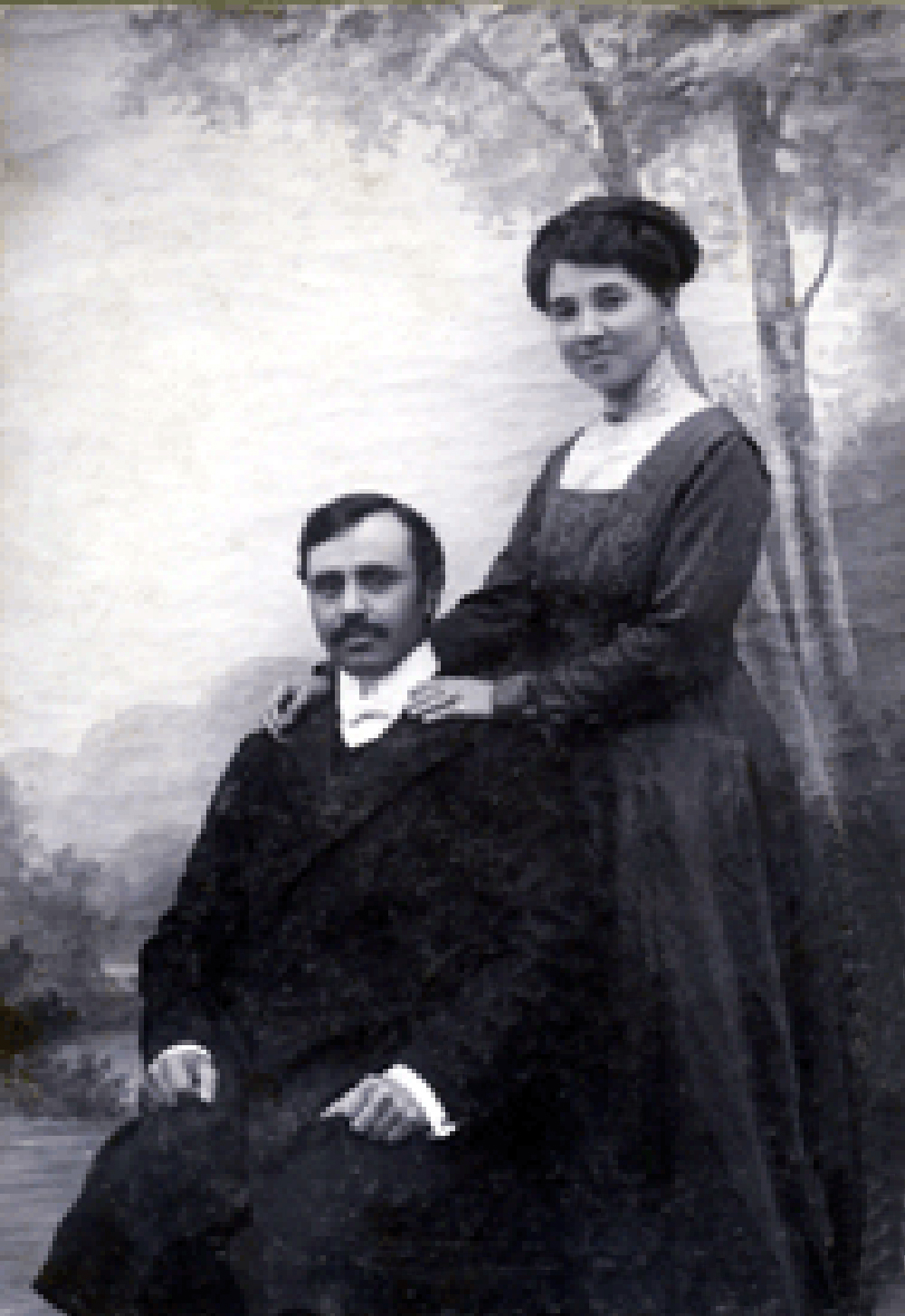 Hajibeyov and his wife