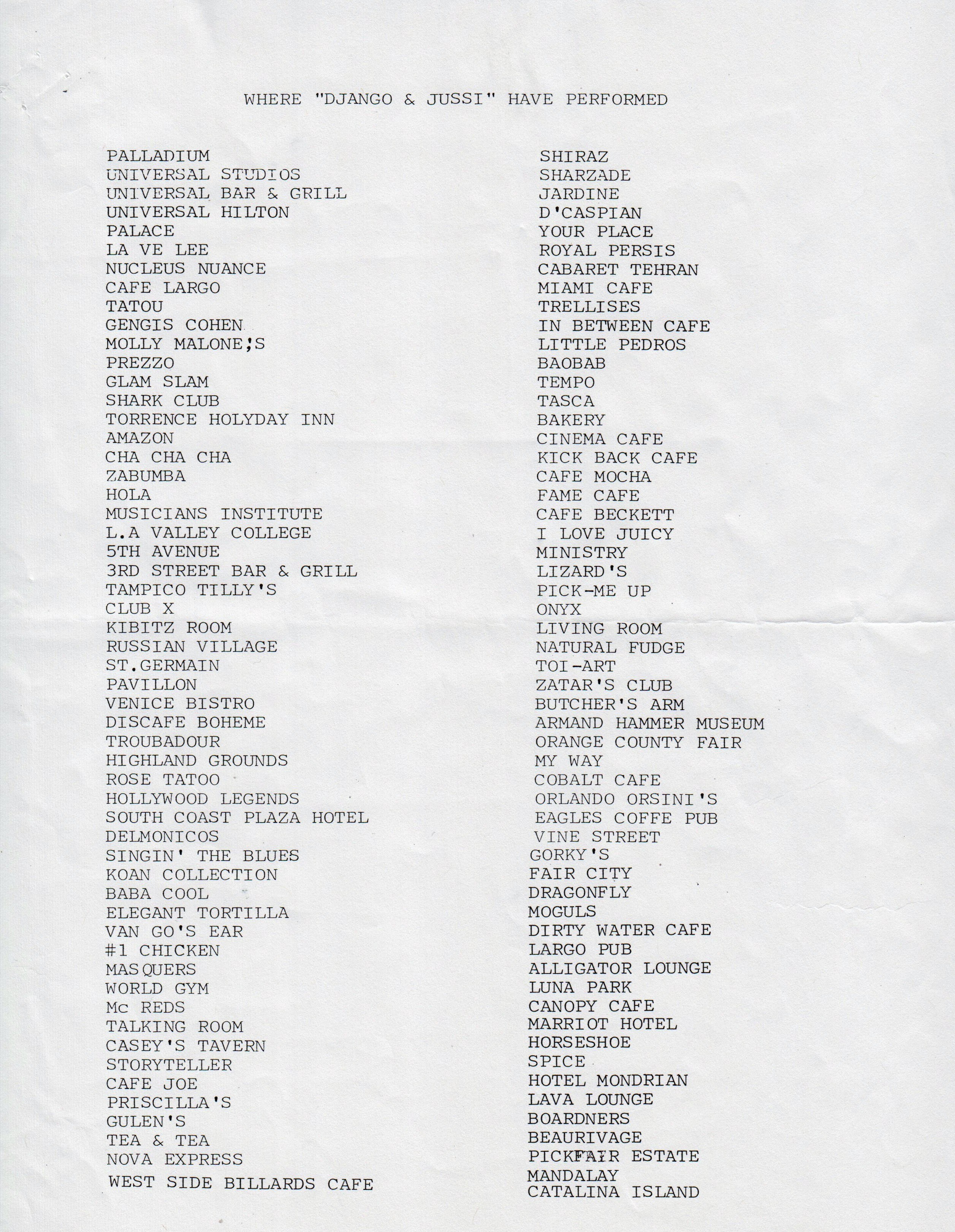 Yussi & Django archive 10