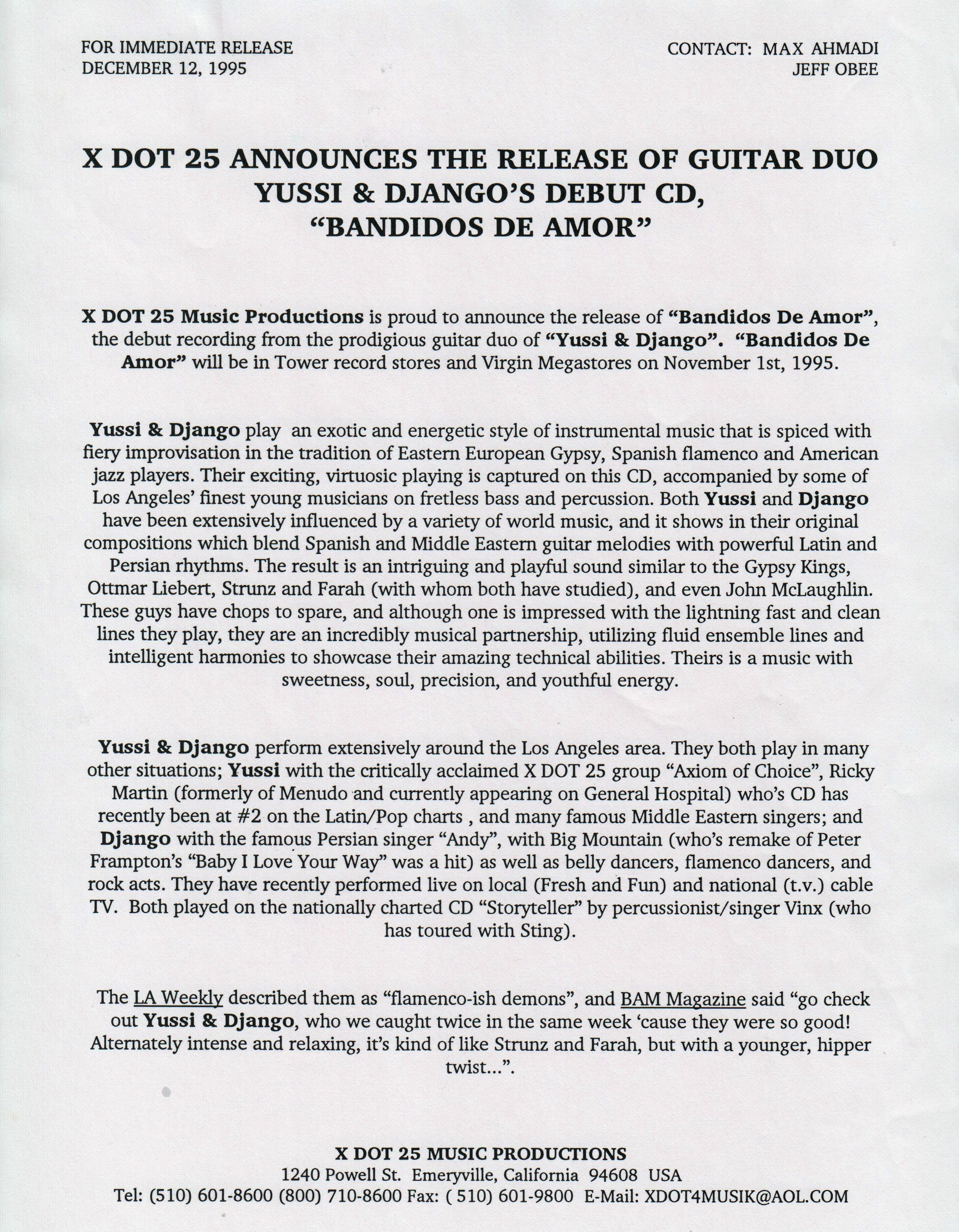 Yussi & Django archive 2