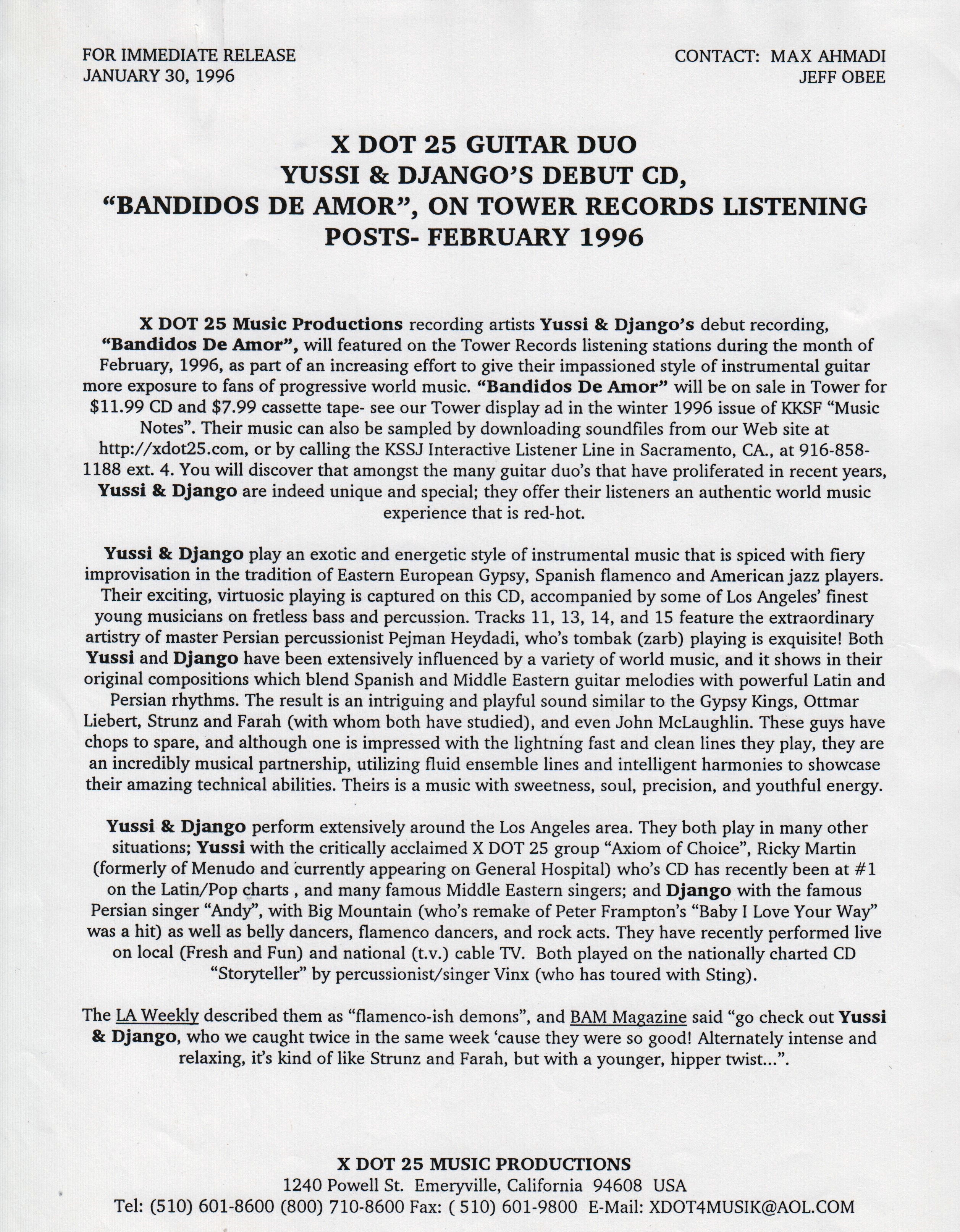 Yussi & Django archive 3